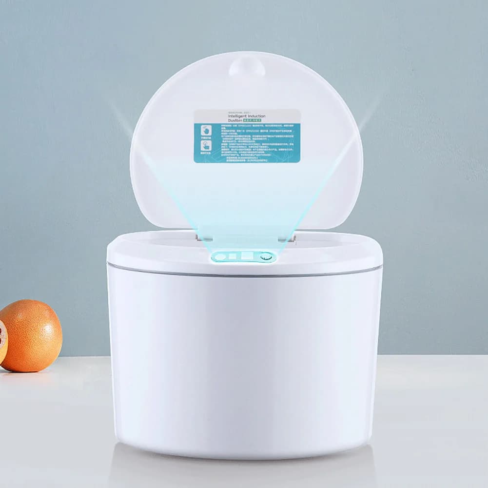 Cestino Elettrico da Scrivania con Sensore 3L, Pattumiera Automatica, Contenitore Rimovibile, Accessori per Auto e Esterni