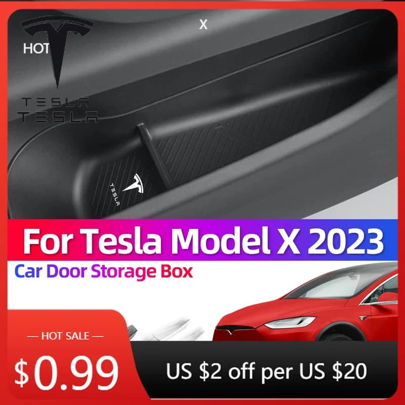 Adesivo per auto per Tesla Model X 2023, portaoggetti per vano portaoggetti, accessori per interni auto, modifica auto