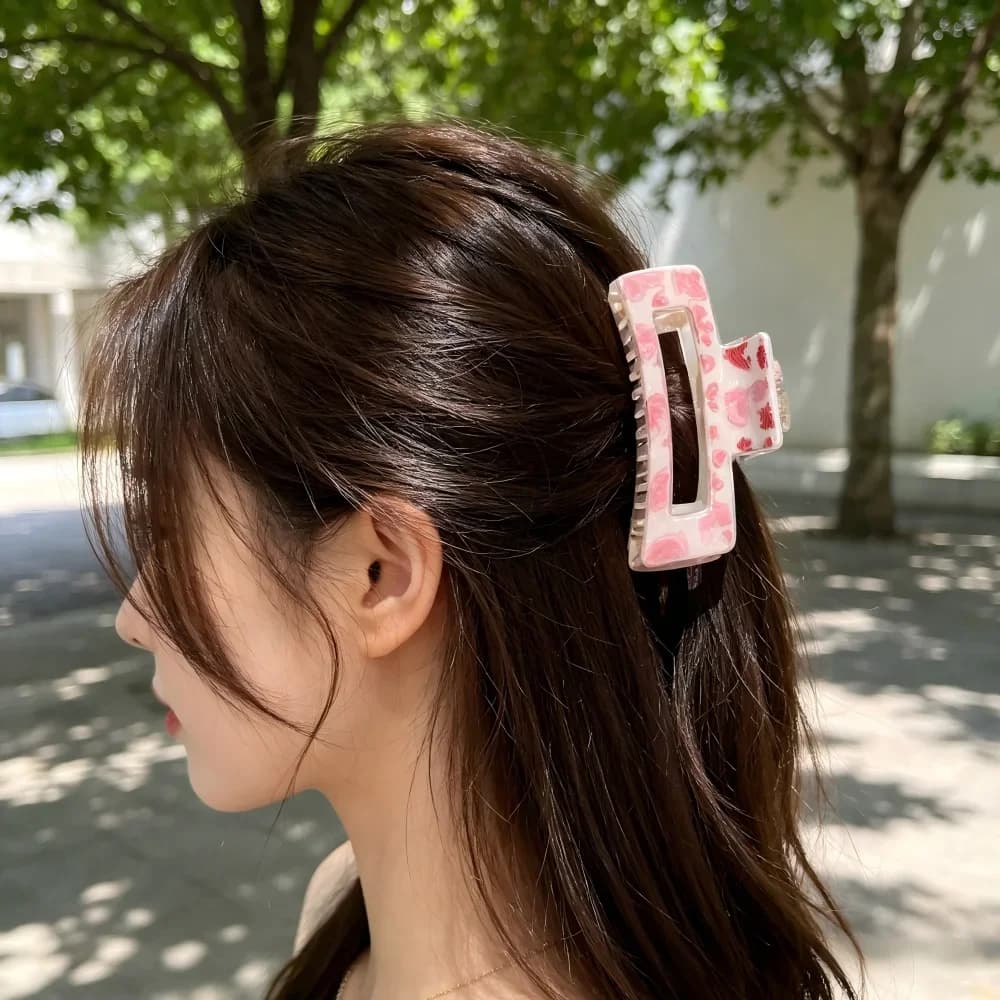 Set di 6 fermagli per capelli a forma di cuore per donne e ragazze, fermagli a pinza antiscivolo, fermagli a granchio, accessori per capelli alla moda, regali, accessori per capelli