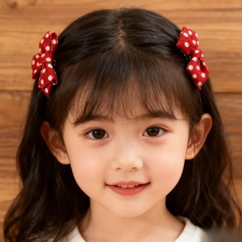 2 fermagli per capelli stile coreano rosso capodanno per ragazze dolce punto plaid fiocco mollette accessori per capelli per bambini forcina per capelli