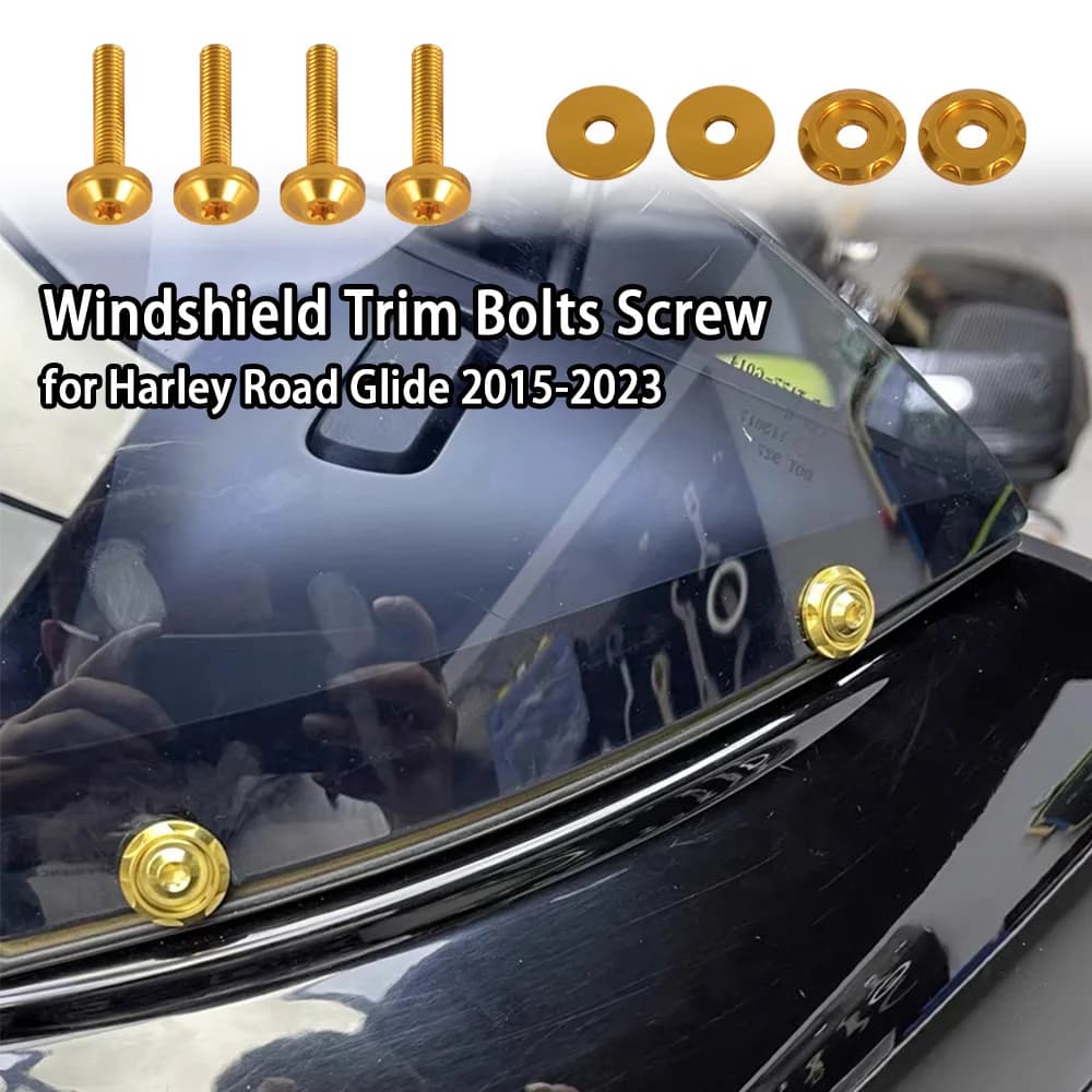 Colors Fairing Windshield Trim Bolts Screw For Harley Road Glide 2015-2023 Aluminum 6061 Windshield Screws
