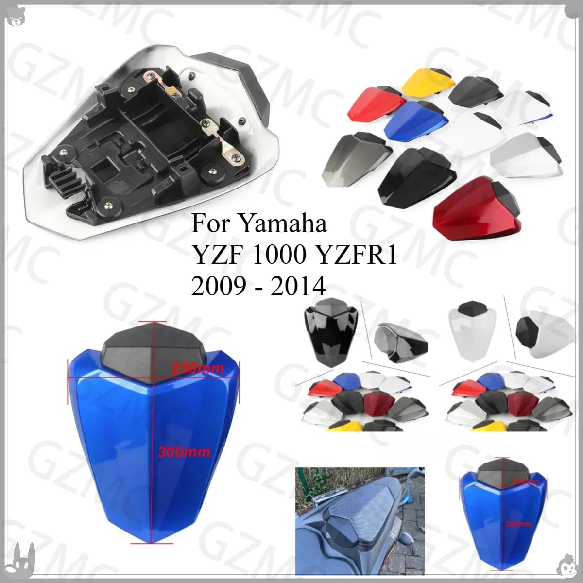 Copertura della coda del sedile posteriore Per Yamaha YZF 1000 YZFR1 2009 - 2014 Moto Passeggero Posteriore Cowl Sedile Copertura Posteriore Carena Parte 2010 2013