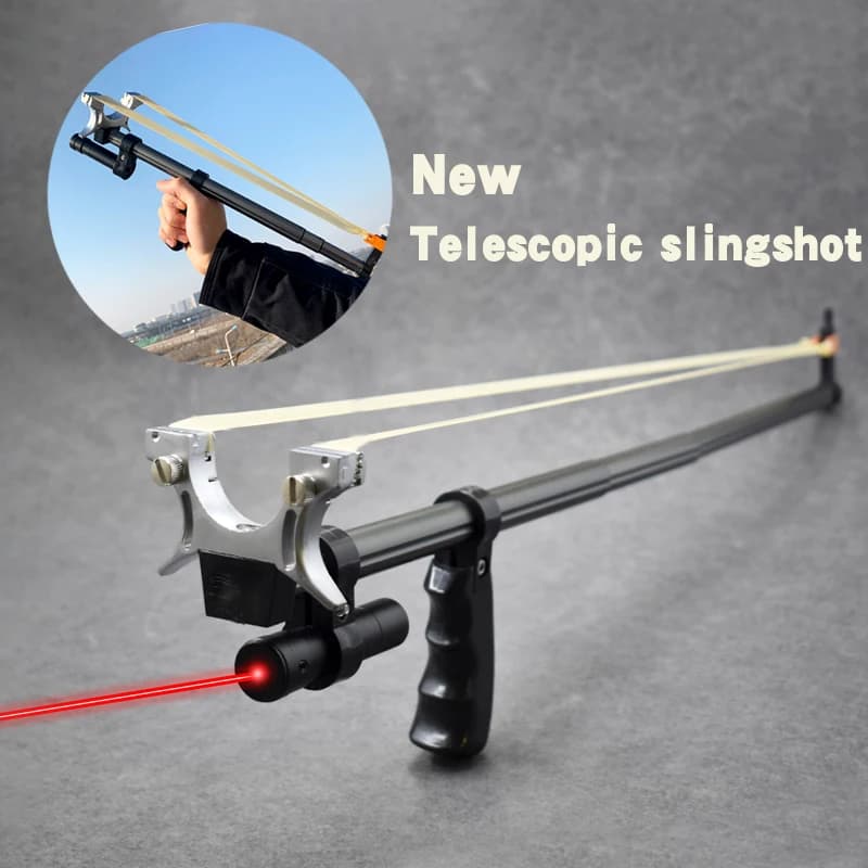 Nuova fionda telescopica Laser a infrarossi tiro ad alta precisione Set di fionda per asta diritta estesa portatile progettato per principianti