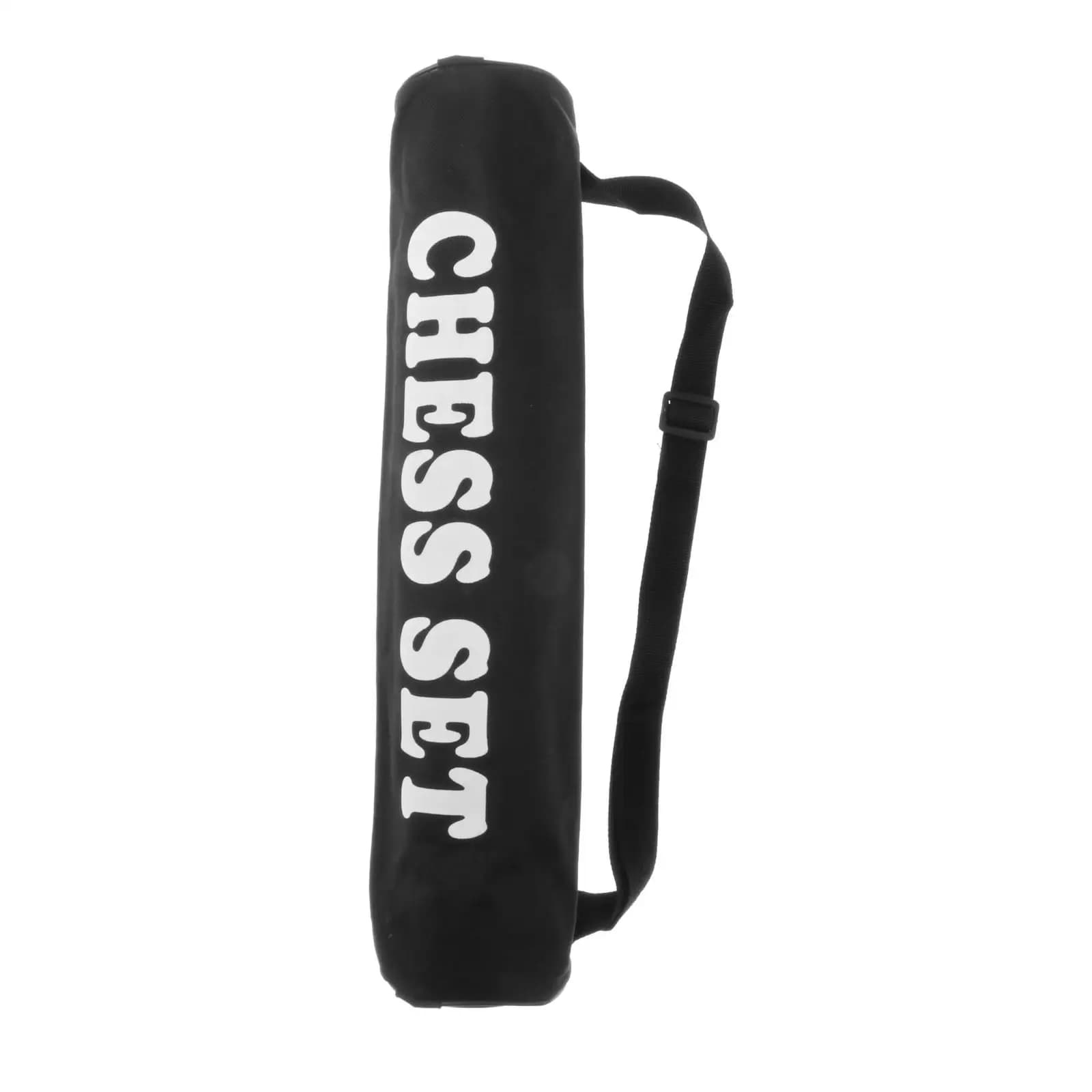 Foldable Chess Set with Cylinder Bag Chess Pieces and Board for Outdoor Indoor Family Travel Activities