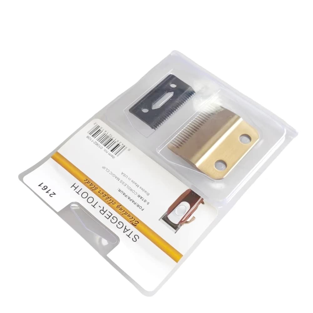 Lama di ricambio a 2 fori con denti sfalsati compatibile con Wahl 5 Star Cordless Magic Clip / Super Taper / Senior