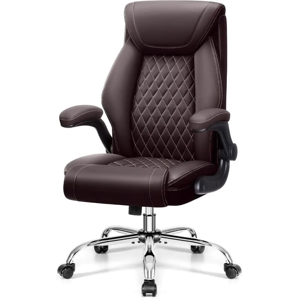 Sedia da Ufficio Ergonomica Grande e Alta con Funzione Dondolo, Supporto Lombare e Braccioli Regolabili per Gaming Confortevole o Ufficio Domestico