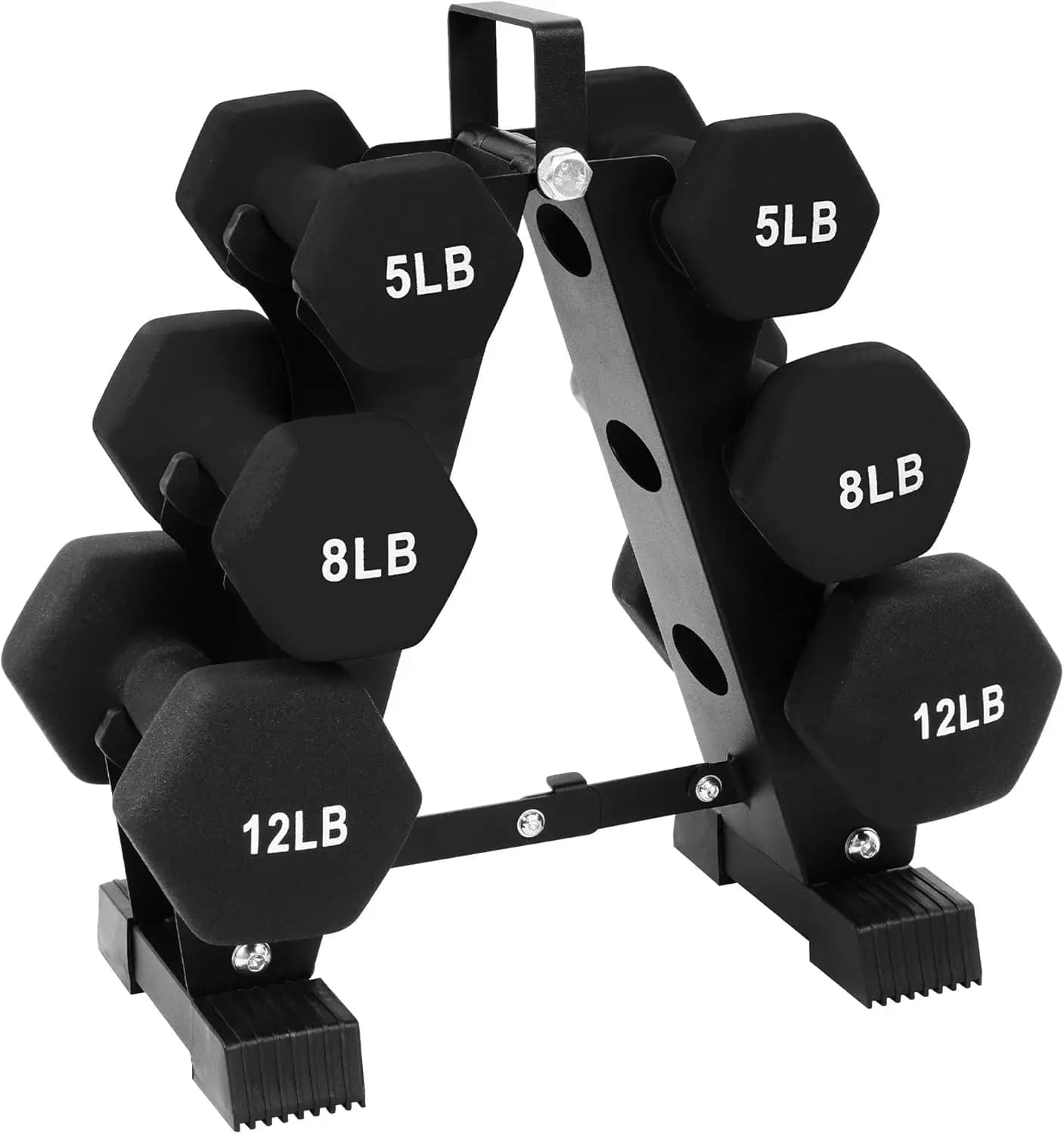 Hand-coated dumbbell set weights gym equipment for home black