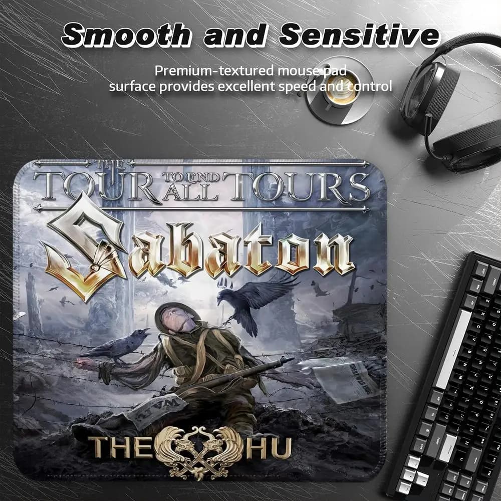 Band S-Sabaton Mouse Pad Offices Accessories Gaming Small Mousepad Desk Mat Office Rug Gamer Mats Anime Gadgets Computer Mause