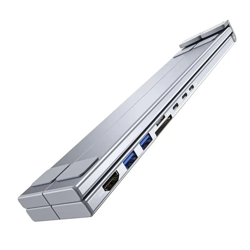 A29F-Eight In One USB C Laptop Docking Station Stand USB C Hub Adjustable 10-17In Laptop Stand Portable Design For PC,Tablet
