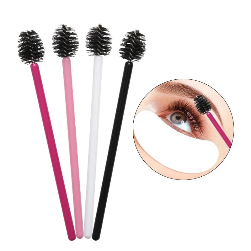50 pz/sacchetto Scovolini Monouso per Mascara, Spazzole per Extension Ciglia, Applicatori Singoli per Ciglia, Strumenti Portatili per Trucco Donna
