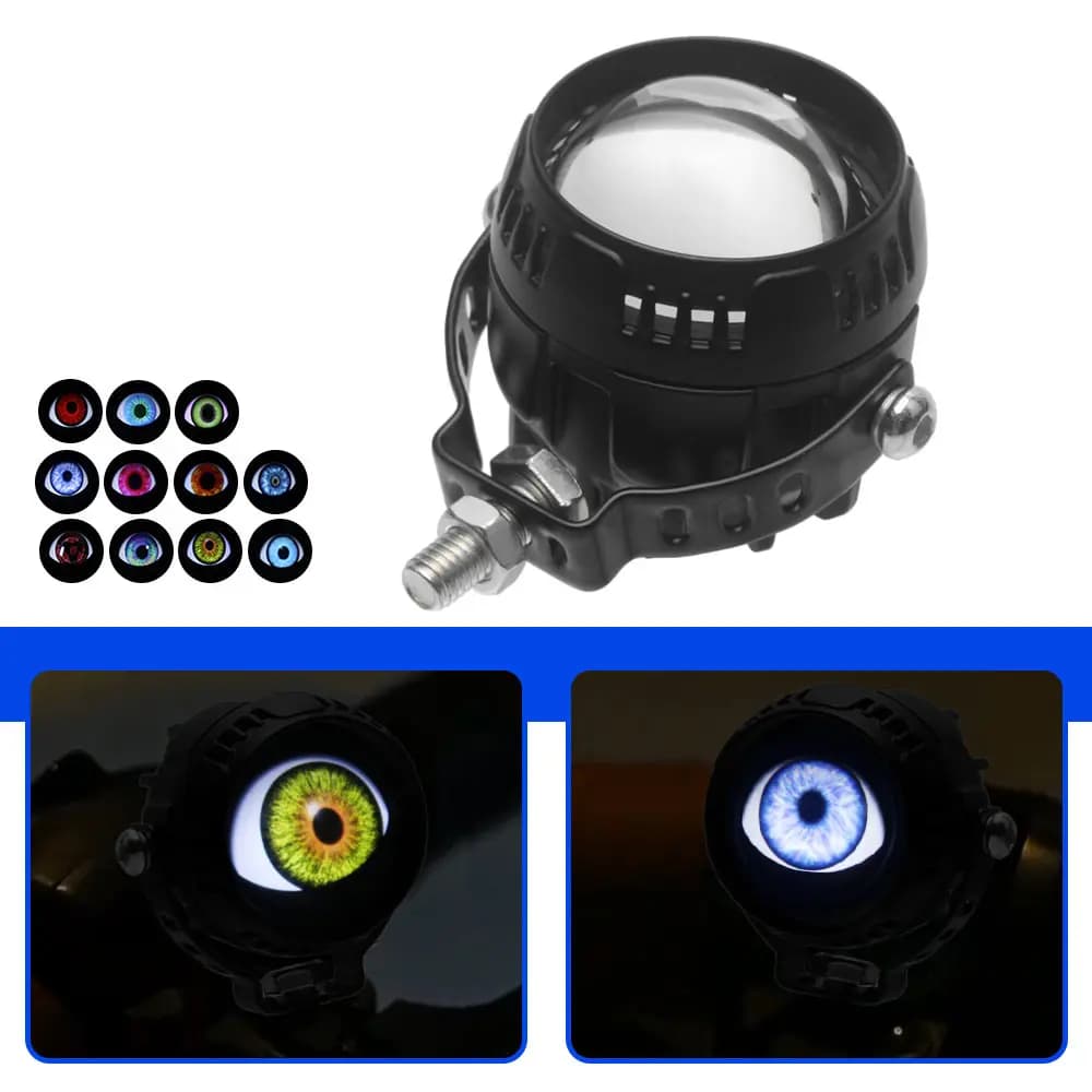 Devil's Eye Lamps With Wireless Control Fit For 8-13mm Mounting Holes Motorcycle Electric Bike ATV UTV LED Accent Light