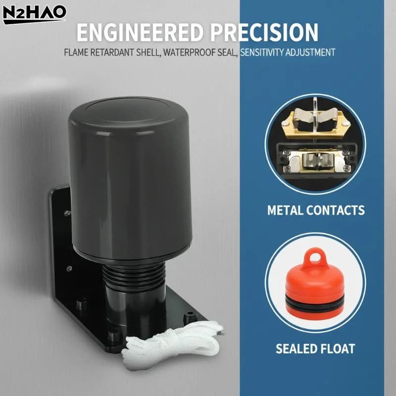 1 Set Roumd Liquid Level Controller Automatic Float Switch Pumping And Drainage Float Ball Valve Water Level Switch