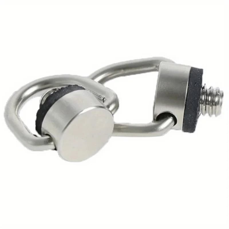 2 Stainless Steel Piece 1/4 Inch Screw Installation D Camera Adapter with Quick-Release Plate - TripodLight、Microphone Security