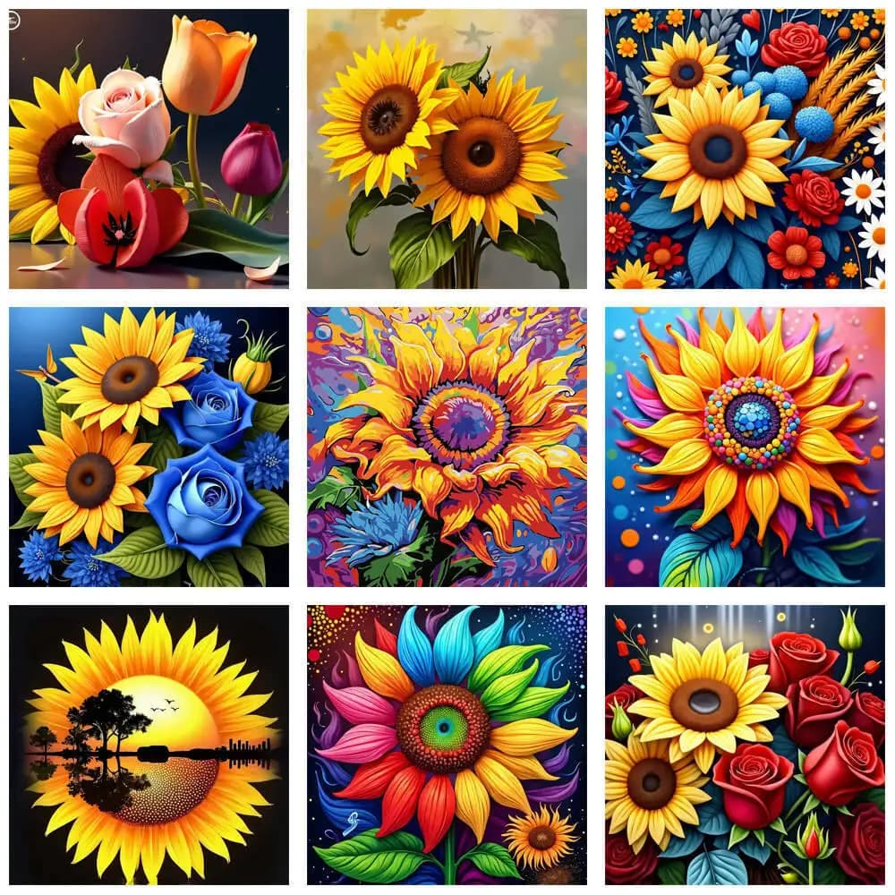 HUACAN Full Drill Diamond Painting Art Vibrant Jungle Tiger Canvas 5D Diamond Art Kit Animale Strass Mosaico Decorazione Regalo