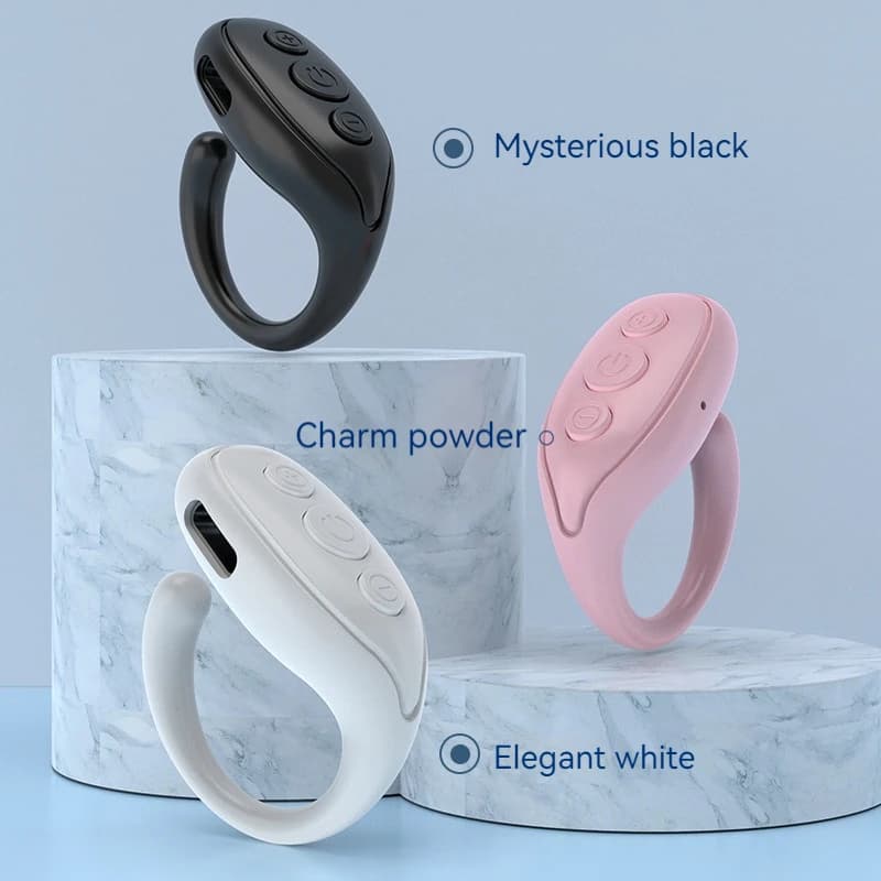 Wireless remote control with Bluetooth fingertips Portable selfie controller with fingertips Cap photo Video as the turn page controller