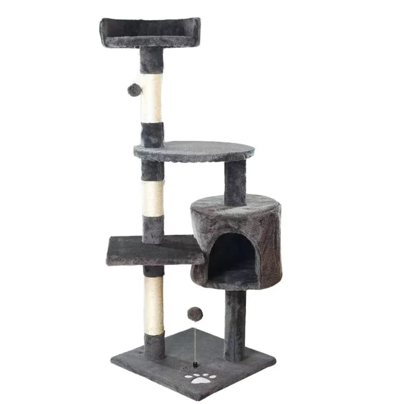 Climbing frame for cats Large column-shaped monopece frame through the sky Jumping platform for cat tree Toy in hemp rope with sword