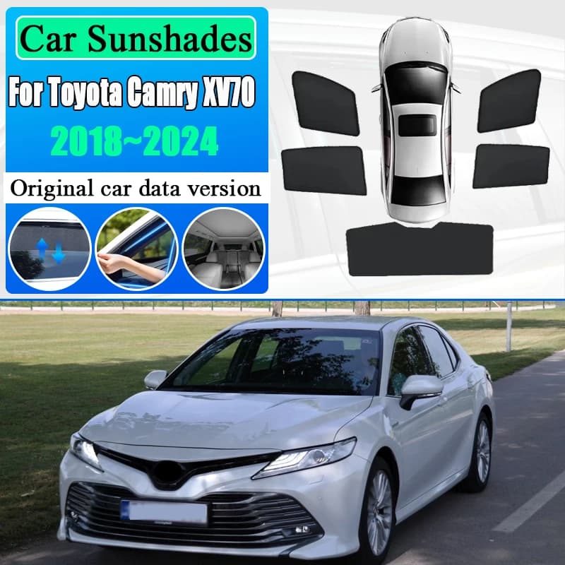 Parasole magnetico per Toyota Camry XV70 Daihatsu Altis 2018 ~ 2024 Parabrezza Finestrino laterale Auto Mesh Parasole Privacy Accessori