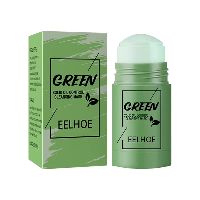 1PCS Green Tea Cleansing Solid Face Mask Stick Cleans Pores Remove Acne Blackhead Oil Control Lighten Beauty Skincare for Women