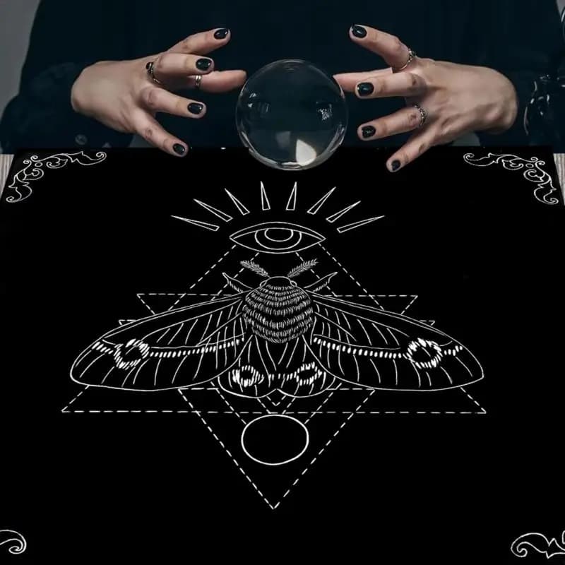 652F Occhio Insetto Modello Astrologia Tovaglia Tarocchi Divinazioni Tovaglia Altari Panno Divinazioni Gioco da tavolo Accessori