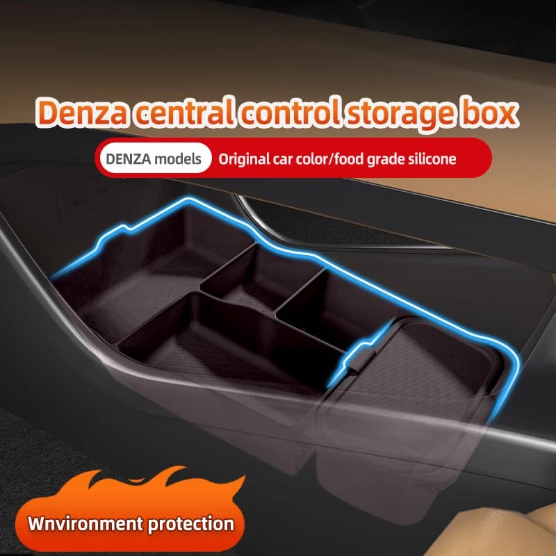 2024 Per DENZA D9 Console centrale in silicone sotto la scatola di immagazzinaggio Organizzatore di controllo centrale Tappetino Accessori interni per auto