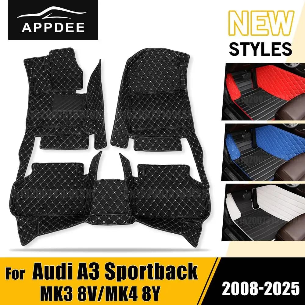 Per Audi A3 Sportback 8V 8Y Tutti i modelli 2008-2025 Tappetini per auto personalizzati Automobile Tappeto Copertura Accessori interni 2024 2023
