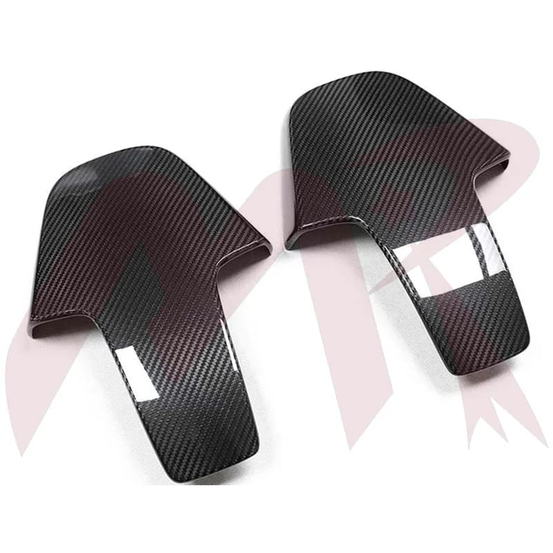 Auto In Fibra di Carbonio Sedile Interno Posteriore Coperture Trim Per BMW M3 M4 G80 G82 G83 Berlina Coupe Convertible 2021 + Sedile Posteriore Borsette Trim