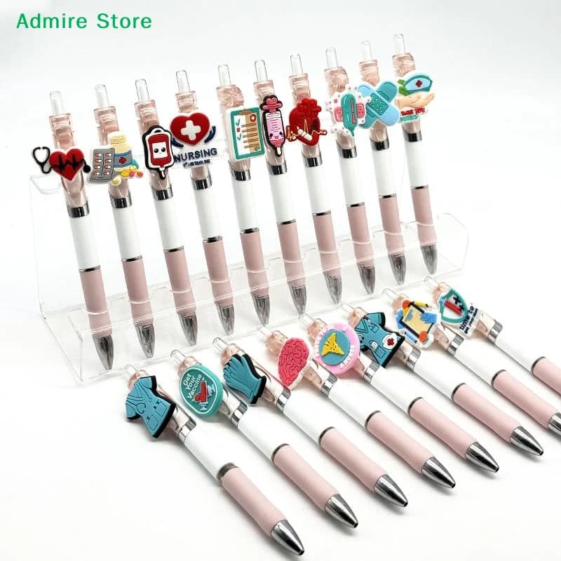 [G]6/10Pcs Record Pens Nurse Doctor Writing Gel Pens Nurses Day Gift Student Retractable Ballpoint Pen