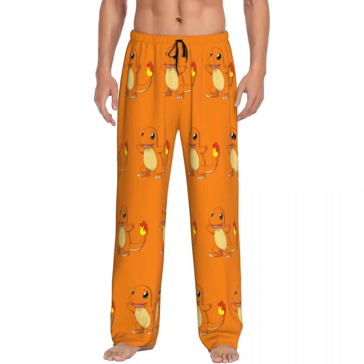 Pantaloni Pigiama Personalizzati S-Squirtles-Anime per Uomo, Abbigliamento da Notte per Videogiochi, Pantaloni Comodi Elasticizzati con Tasche