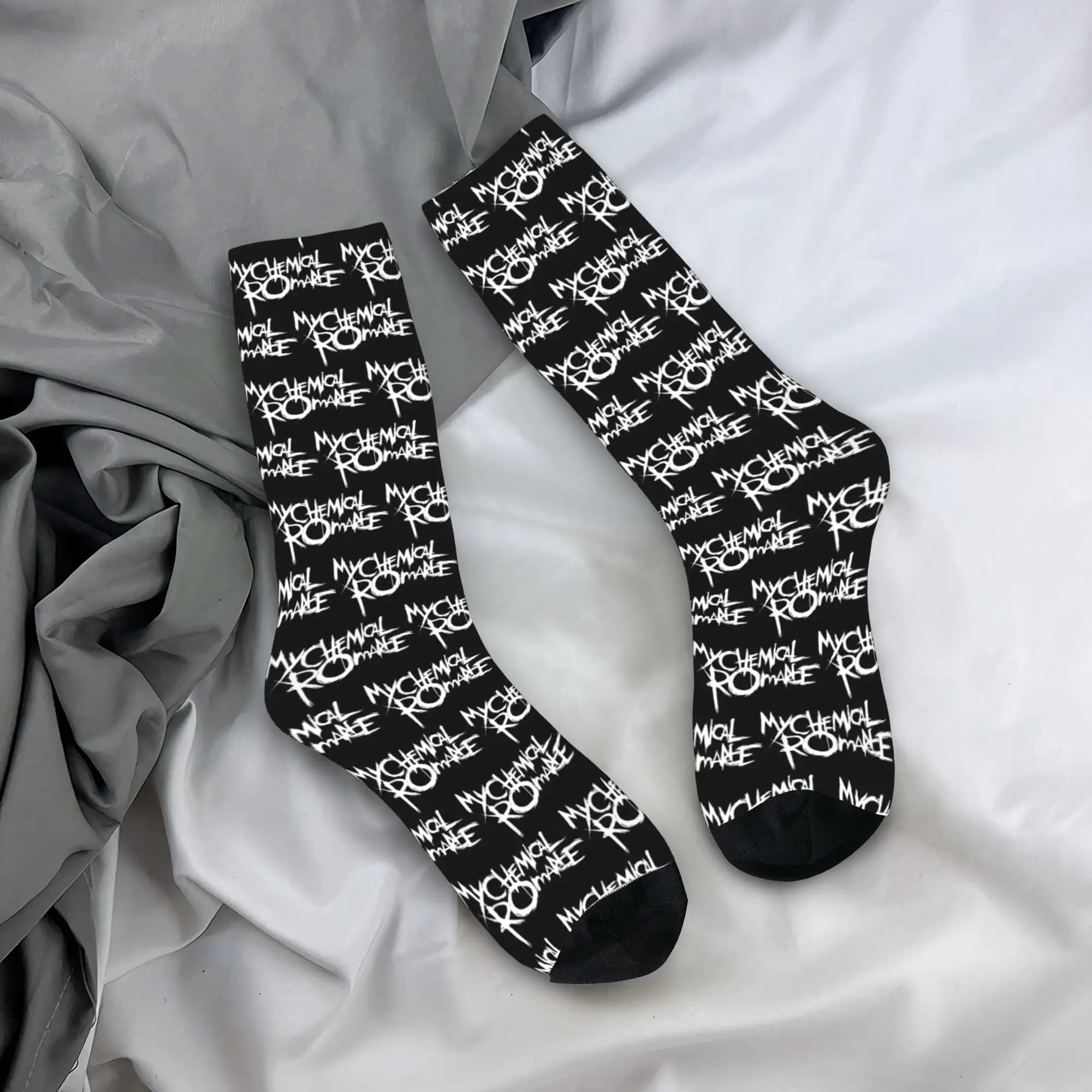 Calzini invernali caldi Harajuku unisex My Chemical Romance Calzini da basket assorbenti del sudore vintage punk Emo Rock Band