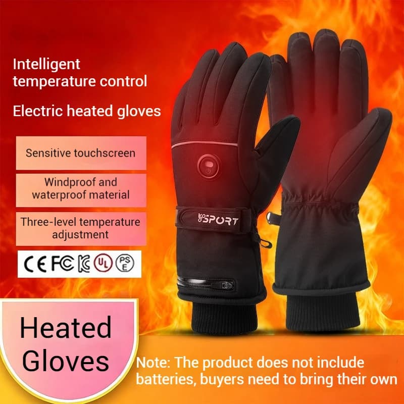 Guanti riscaldati elettrici per moto Guanti riscaldati per moto invernali Guanti termici riscaldanti ricaricabili antivento caldi per motoslitta