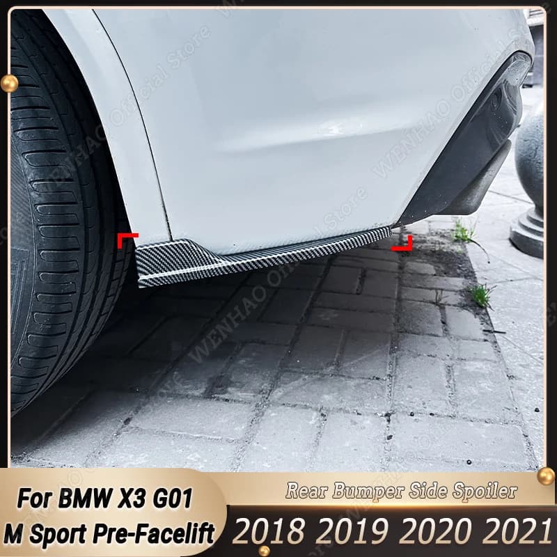 Per BMW X3 G01 M Sport 2018-2021 Pre-Facelift auto paraurti posteriore Spoiler laterale Canards diffusore Splitter gonna laterale Body kit Tuning