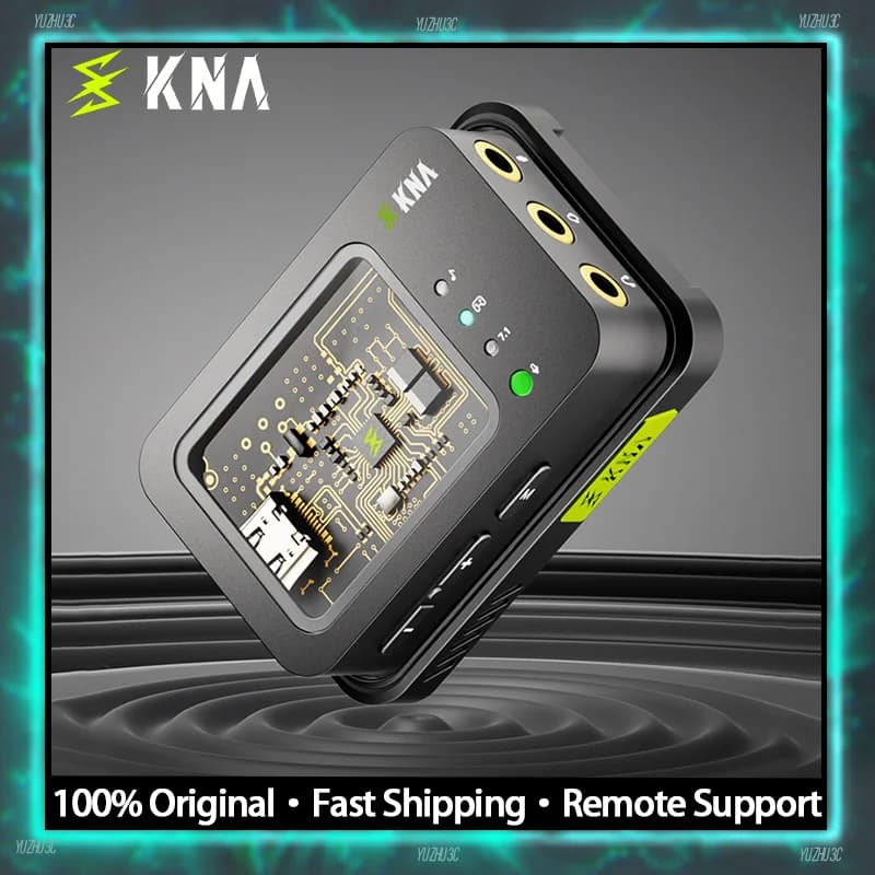 Audio Card for KNA Gaming Headphones, USB DAC Stereo 16bit 48kHz Laptop with low noise and stable 16bit / 48kHz, 3.5mm input