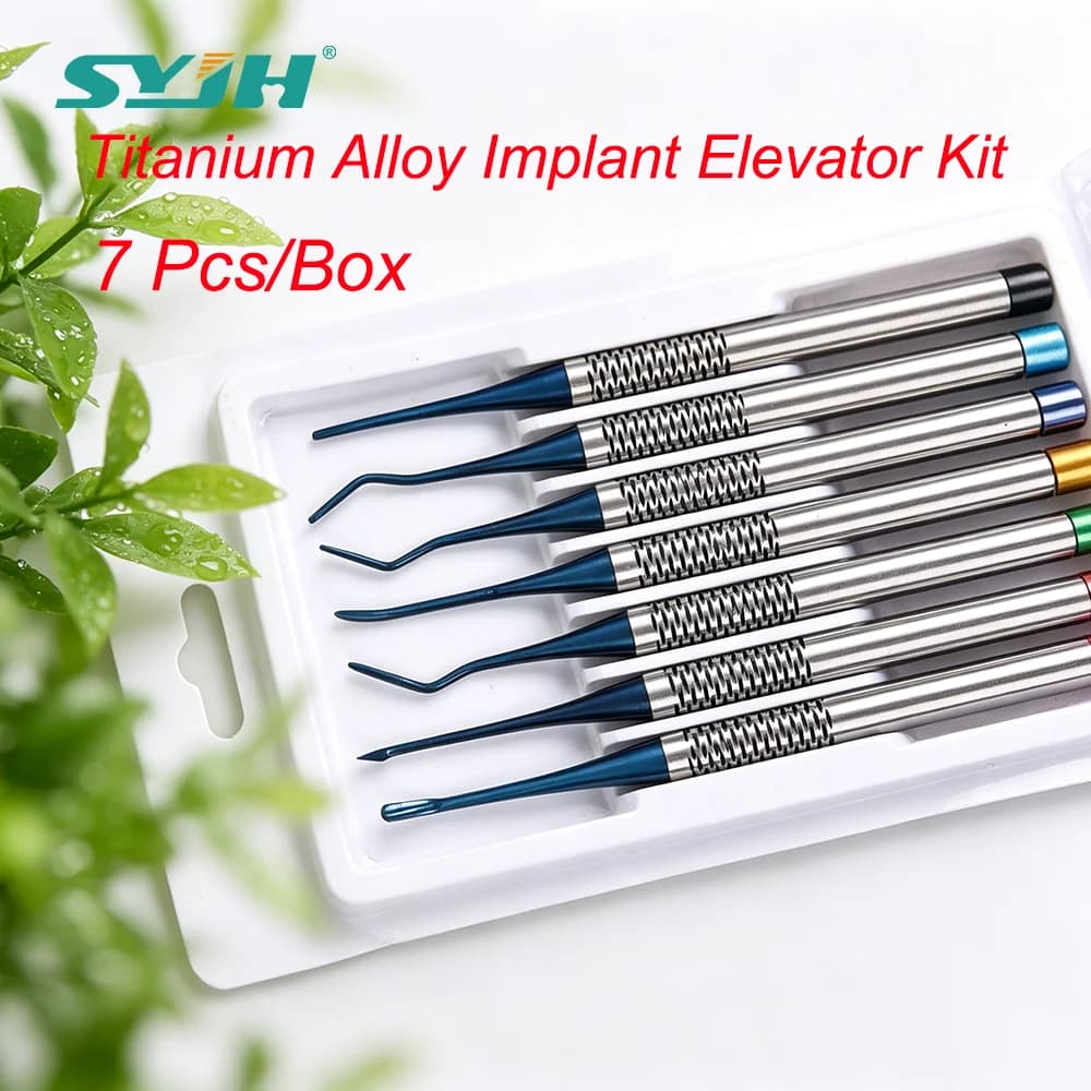 Set di 7 Elevatori Dentali in Acciaio Inossidabile SYJH per Estrazione Radicolare, Strumento Chirurgico per Impianti Dentali