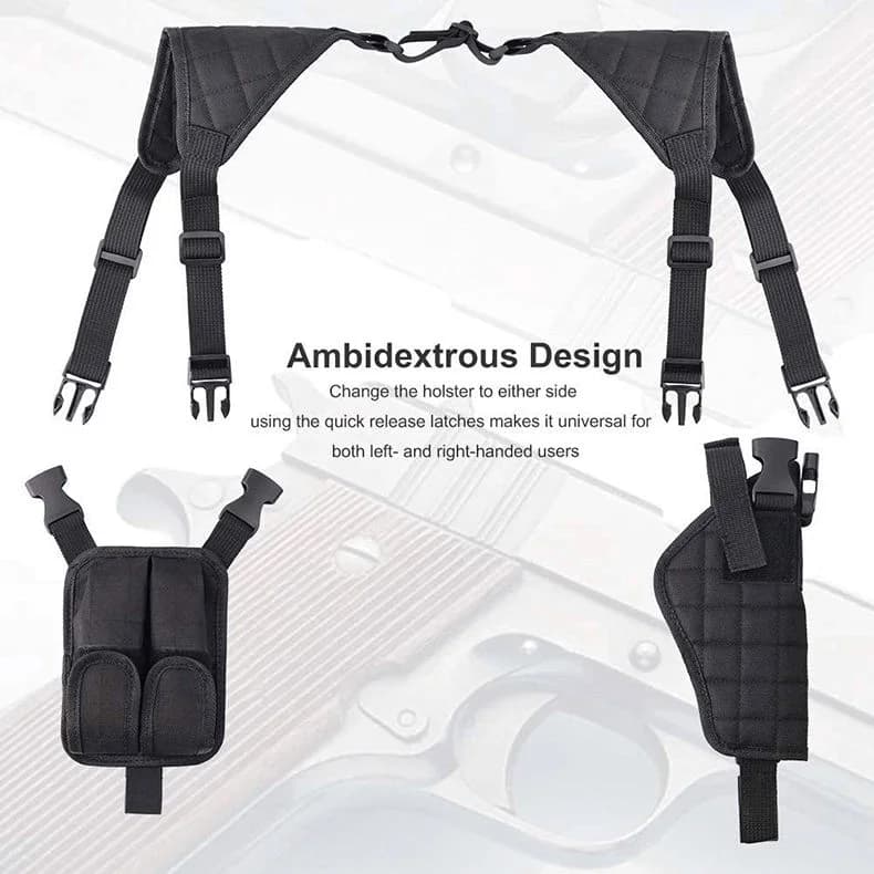Tactical Lining in Nylon for Pistola, Adjustable, for Left and Right shoulder, Underarm Hidden Fondin