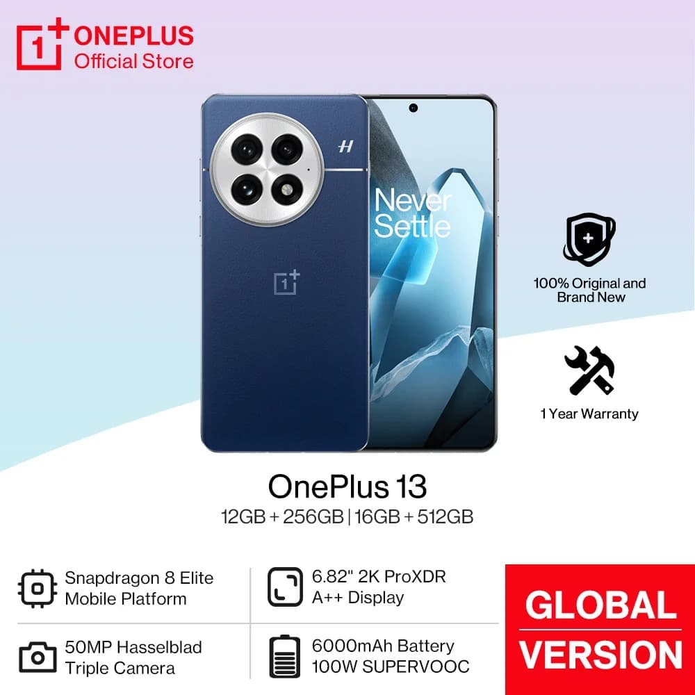 Anteprima mondiale OnePlus 13 Versione globale AI Smartphone Snapdragon 8 Elite 6000mAh Batteria 50W AIRVOOC Carica wireless NFC