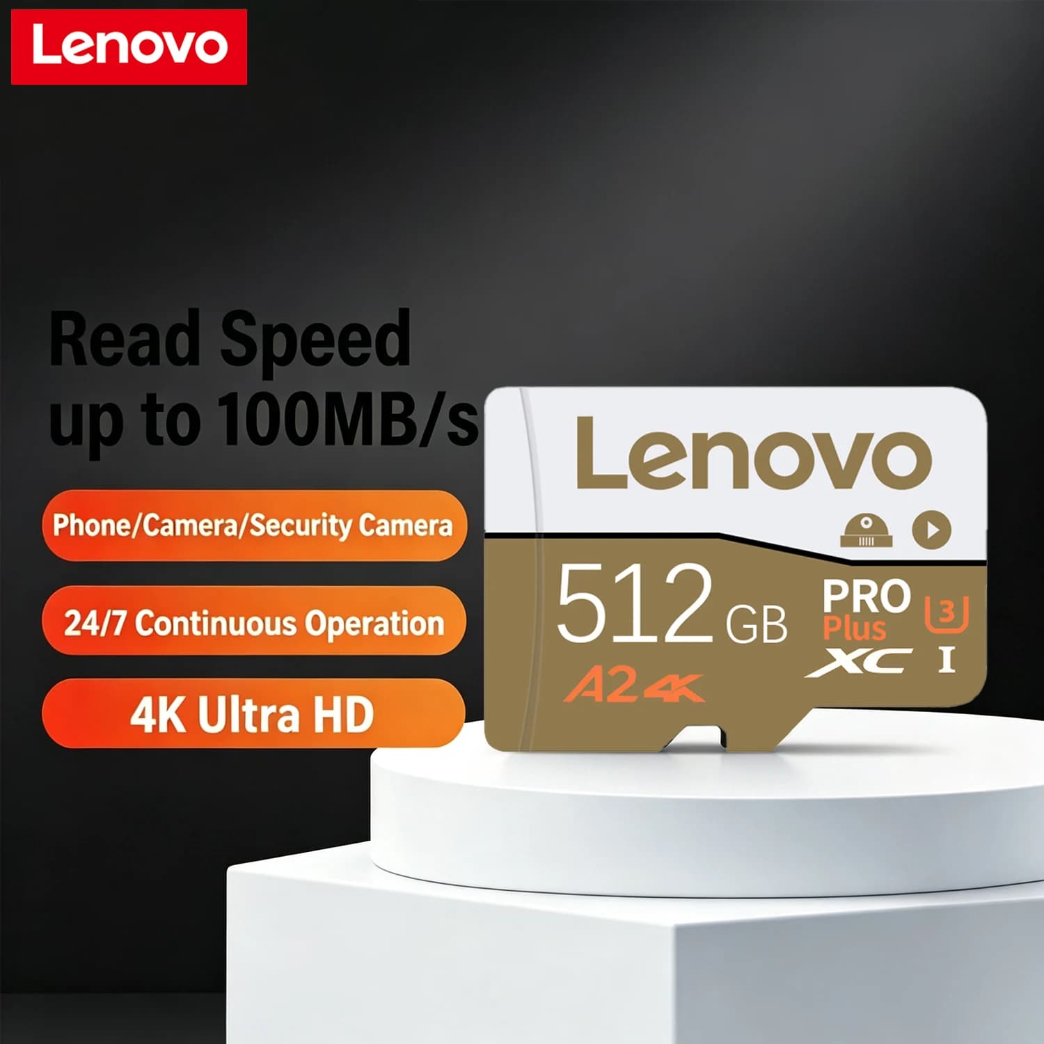 Lenovo Memory Card 128GB 256GB 512GB High Speed Flash Card Reliable Micro SD Card Class10 Storage Card For Camera Phone Dash Cam