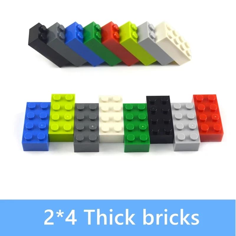 Blocchi di costruzione fai-da-te Figure Giocattolo creativo educativo per bambini 50 pezzi Mattoni spessi 2x4 punti Dimensioni compatibile con plastica 3001