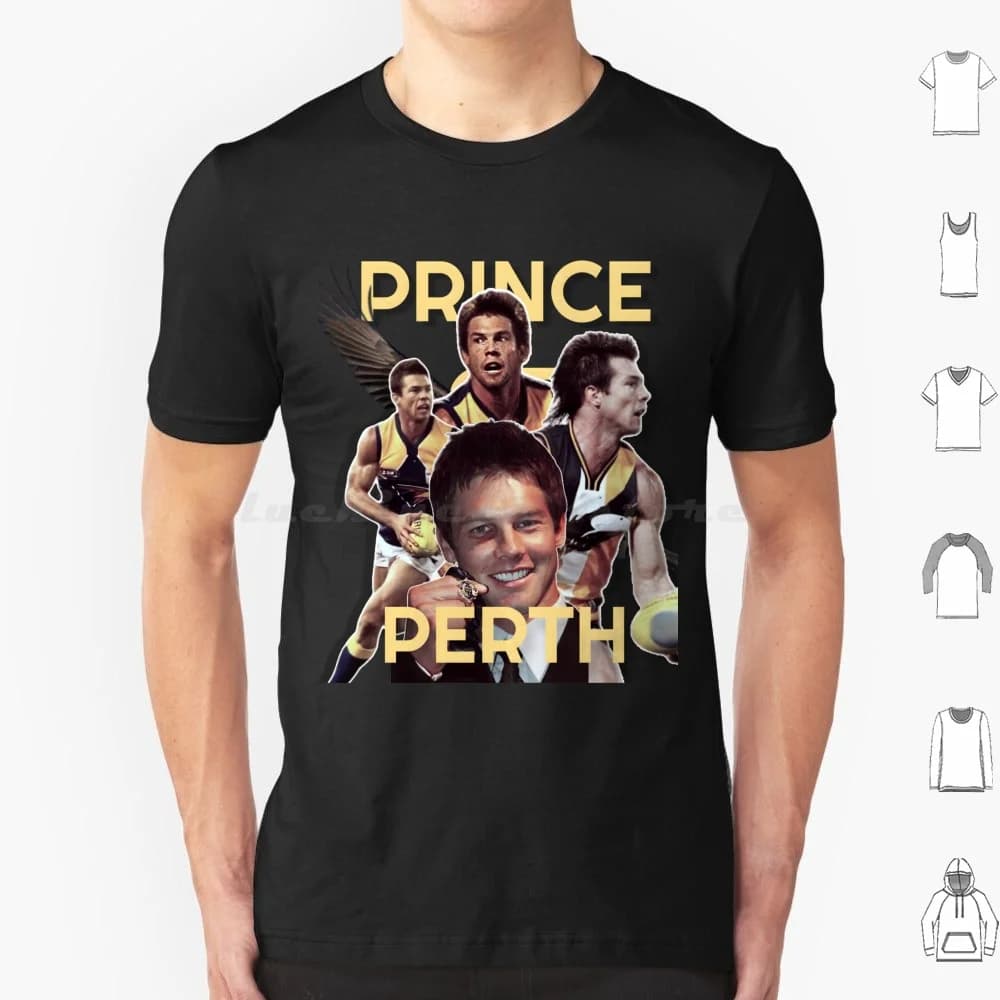 Maglietta Prince Of Perth Ben Cousins 6xl Maglietta cool in cotone Ben Cousins Calcio della costa occidentale Australia Sport