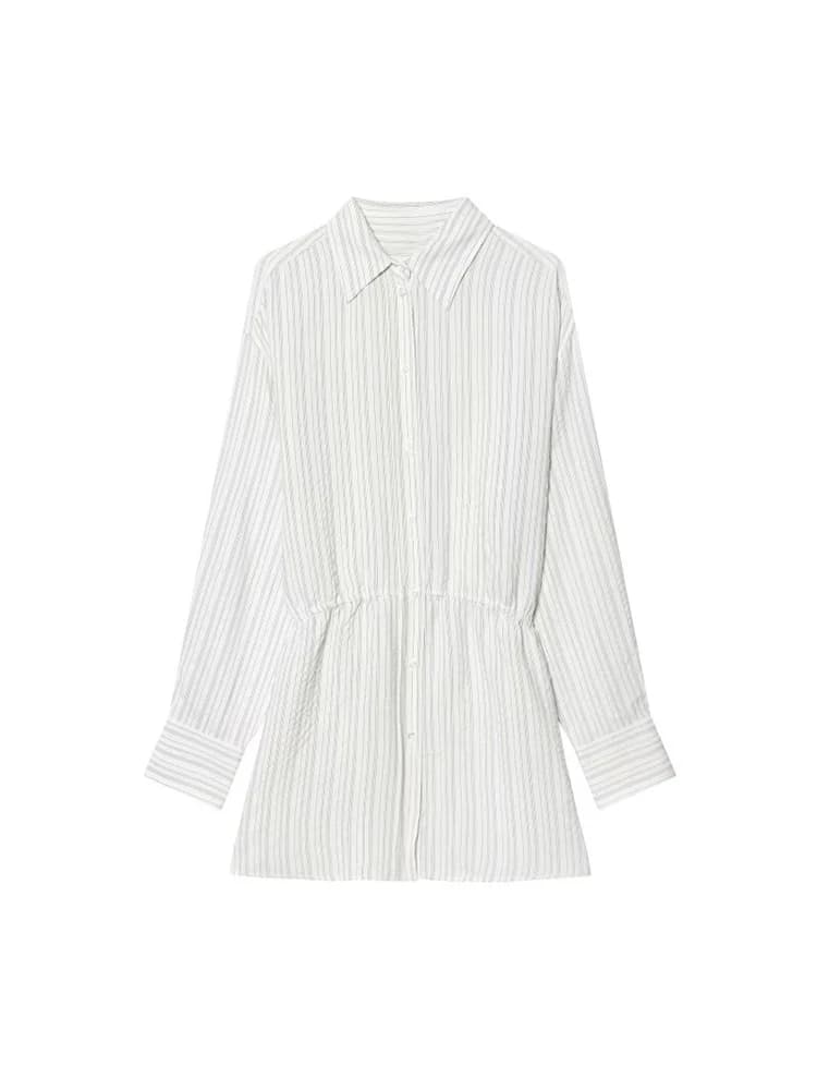 Camicie e Bluse Estive da Donna 2026, Top Vintage a Righe con Colletto Rovesciato e Fiocco, Elegante Abbigliamento Femminile da Strada