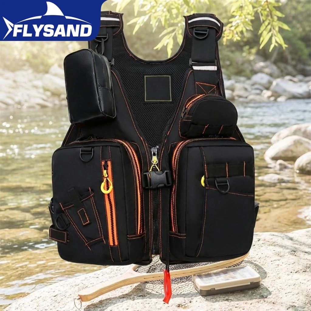 Giubbotto di Salvataggio da Pesca per Esterni con Tasche Multifunzionali e Materiali Galleggianti – Essenziale per la Sicurezza