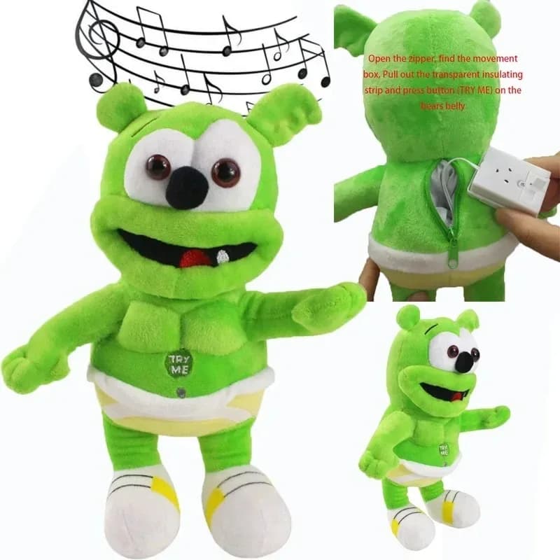 30 cm/Canto Giocattoli di peluche gommosi con voce musicale Orso gommoso Bambole di pezza Peluche Orso che suona Peluche Giocattoli Giocattoli per bambini per bambini..