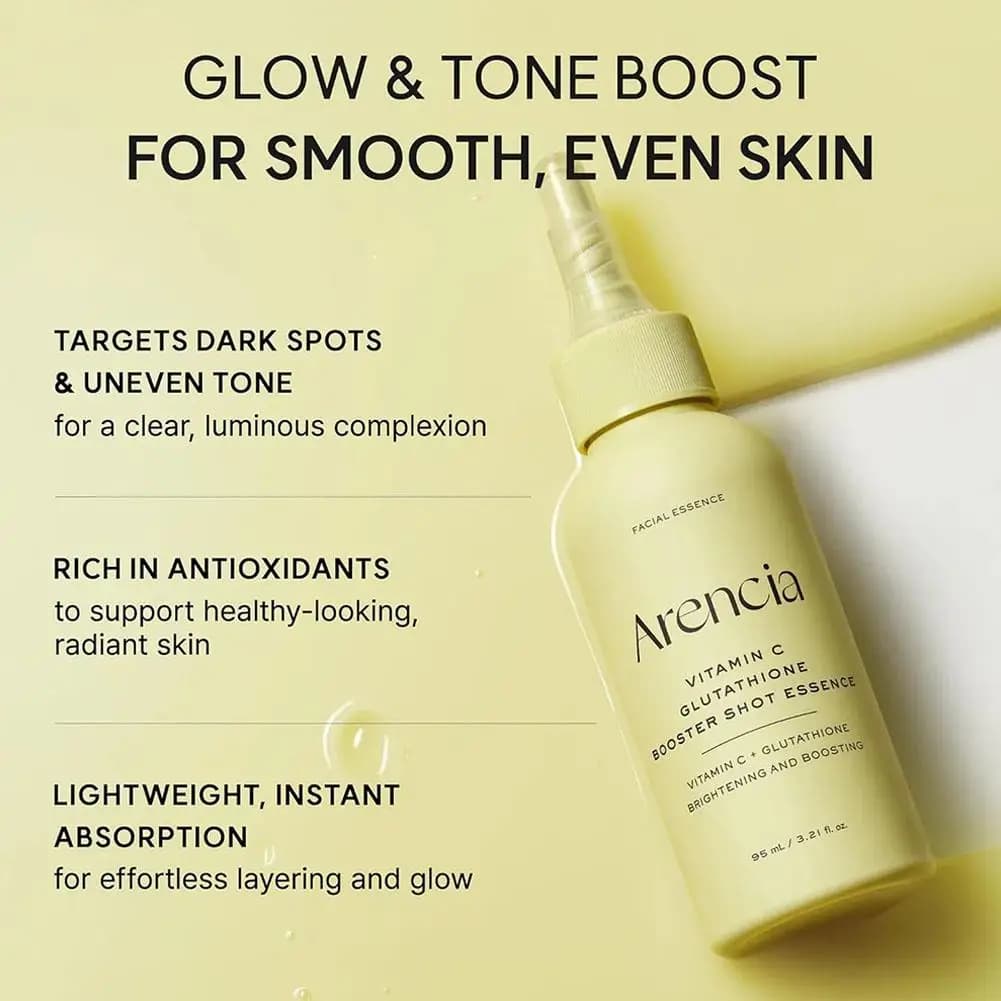 95ml Arencia Vitamin C Moisturizing Face Essence Brightening Booster Serum Improve Dullness Lighten Pigmentation Even Skin Tone