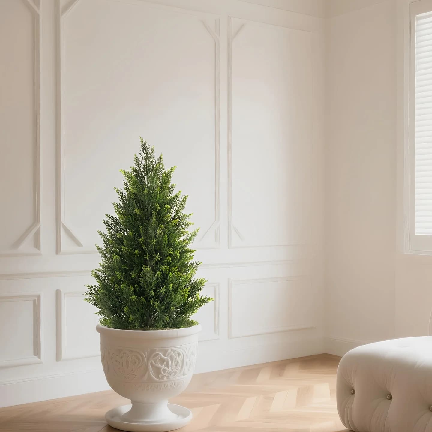 Alberi di Natale Artificiali in Cedro, Altezza 90 cm, Set da 2, Piante Finte di Pino per Interni ed Esterni