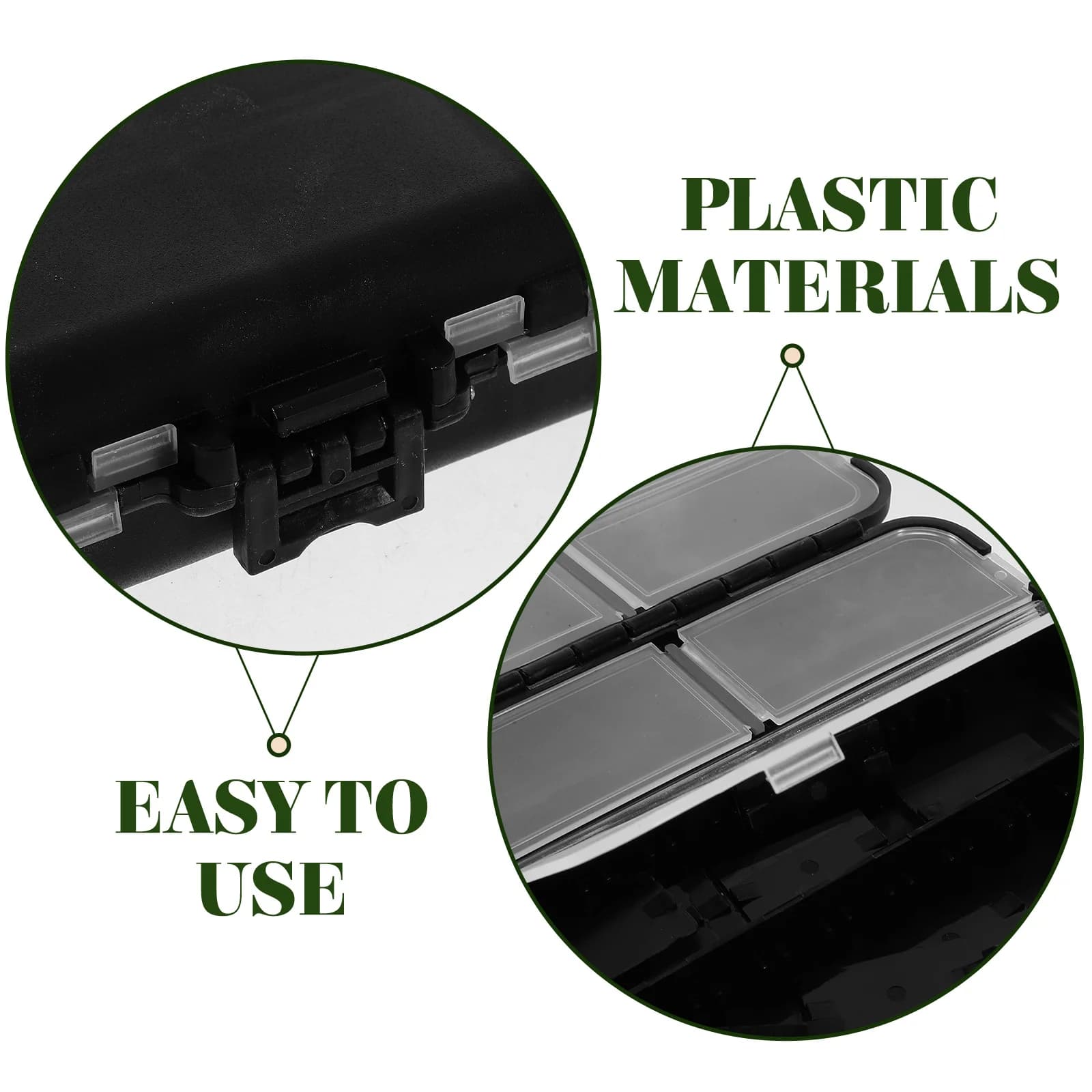 Fishing Accessories Box Foldable Portable Organizer for Fishing Equipment Housing for outdoor adventure equipment Black