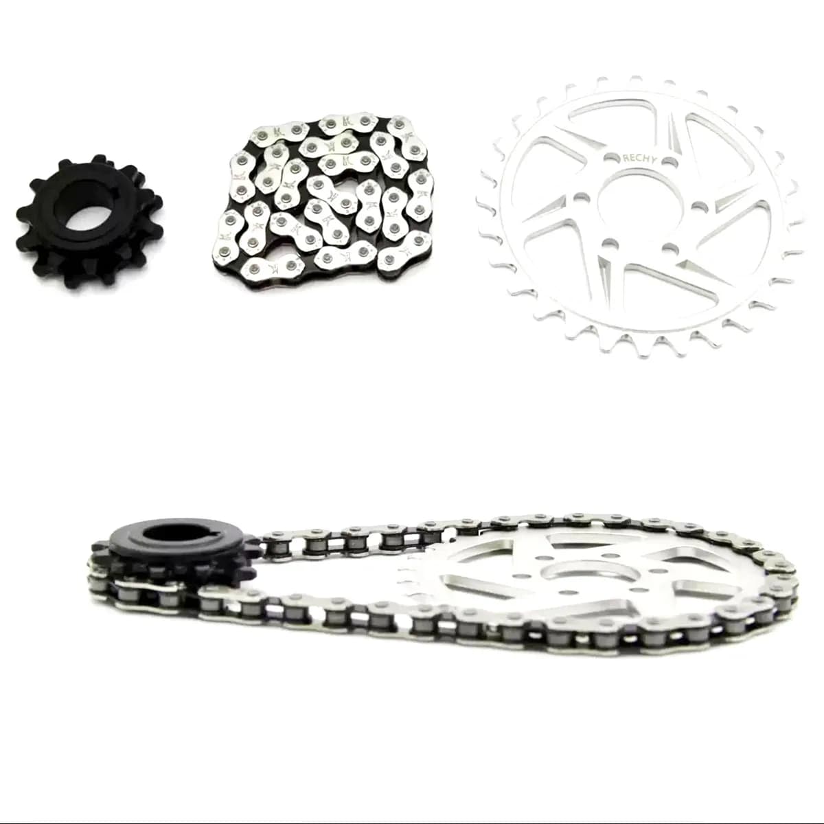 Kit Catena Super Ebike Light Bee Modificato, Kit di Trasmissione di Prima Fase, Catena Metallica, Catena per Salita, Kit per Maggiore Coppia