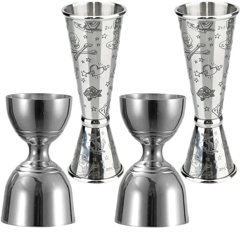 Strumenti creativi per baristi con misurino inciso per cocktail in acciaio inossidabile in stile giapponese per accessori da bar Mixology