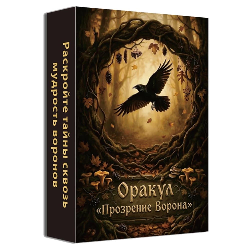 Crow's Insight, mazzo di carte Oracle russe, 50 carte per chiarezza e pace, carte dei Tarocchi russi per principianti, giochi di carte, 14+