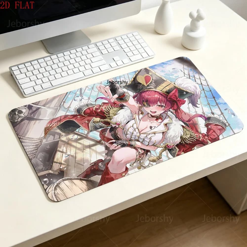 Hololive Houshou Marine Tappetino da scrivania grande antiscivolo per mouse anime per decorazioni per la stanza del computer portatile