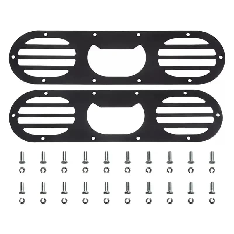 PINXIN 2 Pack Black Car Retrofit Aluminum Rear Bumper Deflector Short Diffuser, Car Rear Bumper Rear Bumper Diffuser
