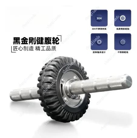 Stainless Steel Ab Roller Wheel Abdominal Trainer Home Workout Belly Fat Burning Fitness Training Roller